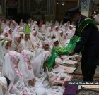 دانش آموزان دختر آستانه اشرفیه  رسیدن به سن تکلیفشان را در حرم مطهر جشن گرفتند